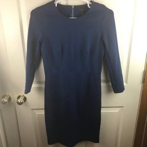J.Crew Structured Knit Zip Dress Blue Size 10
